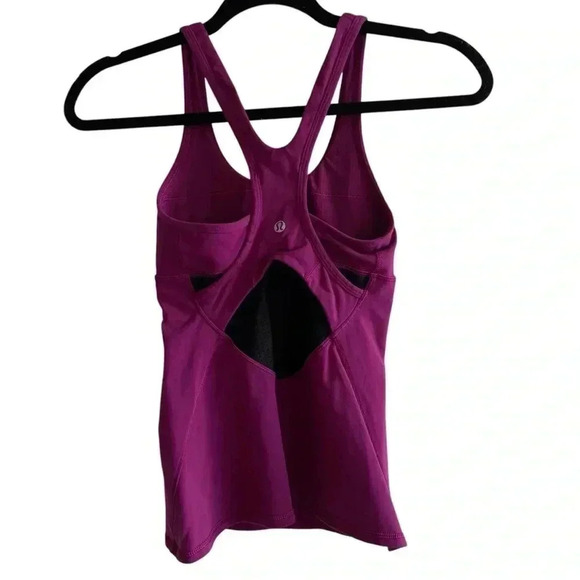 LULULEMON Athletica Cross-back Mesh Purple  Tank Size 2 - Picture 4 of 6
